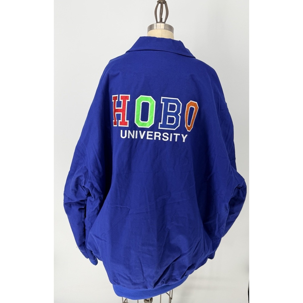 Y2K Vintage Phantom Hobo University Bomber Jacket 6XL NOS Rare Streetwear Coat - Picture 1 of 12